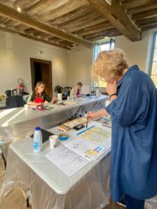 I ateljén - Gabriella, Christina, Margareta